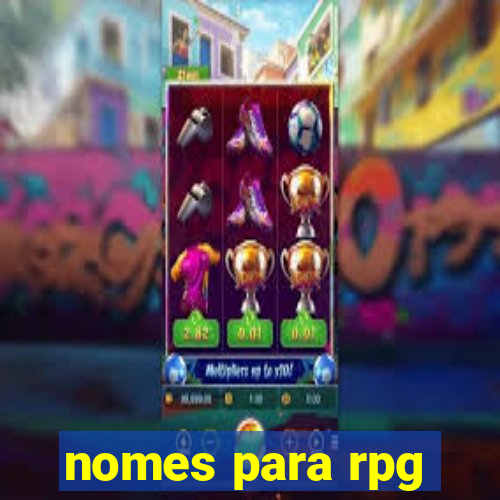 nomes para rpg